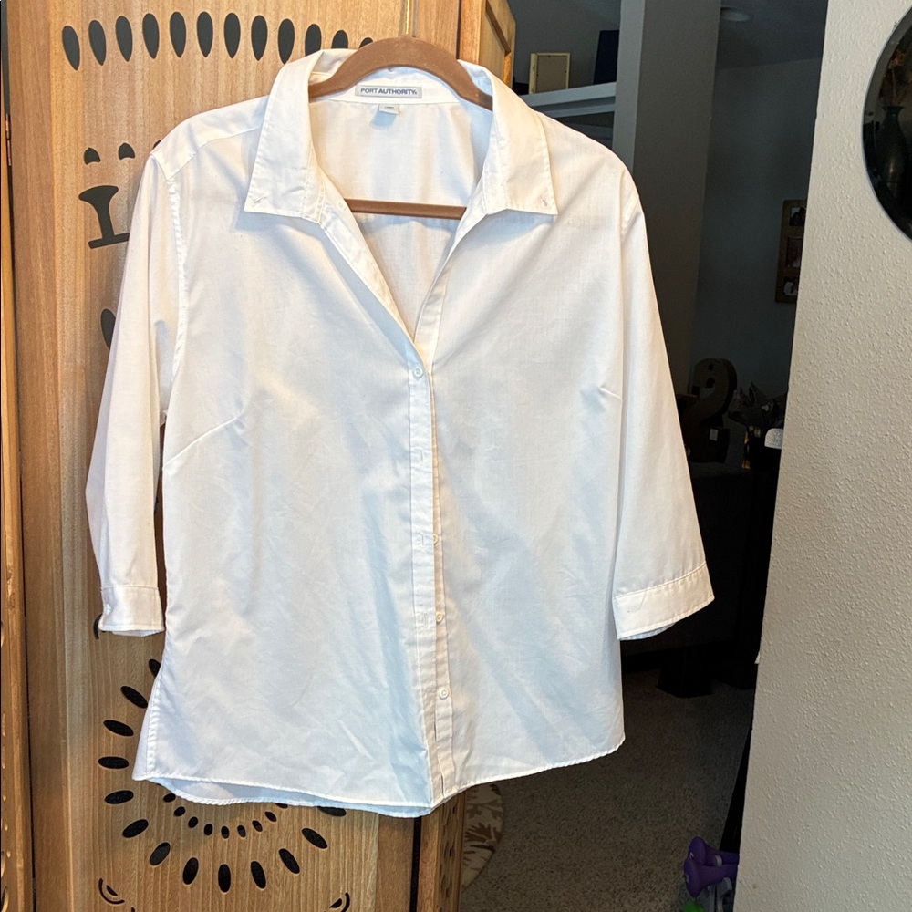 Port Authority White Ladies Shirt